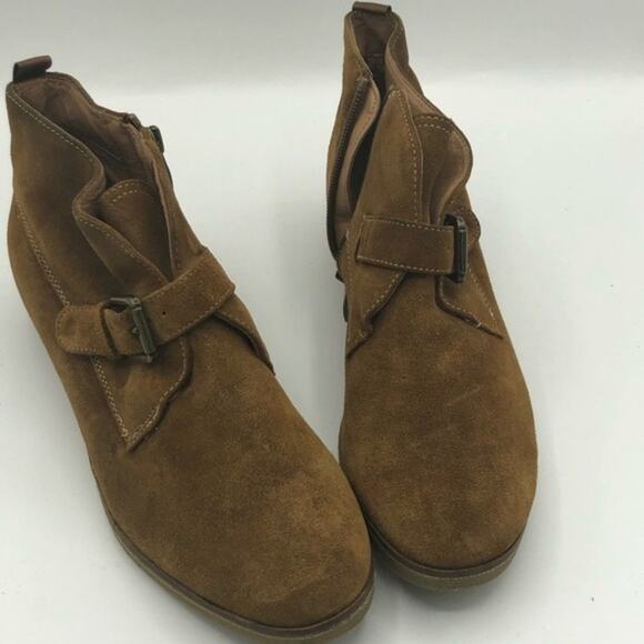 Franco Sarto  Womens Cognac Brooke Wedge Ankle Bootie - Picture 5 of 16